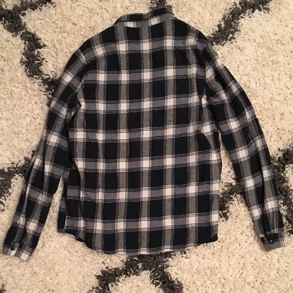 NAVY & WHITE flannel, size S - Picture 3 of 3